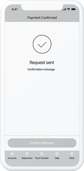 Wireframe: confirmation